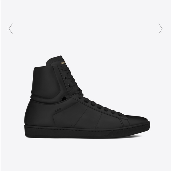 Saint Laurent SL/01H Leather Sneakers - Picture 1 of 8